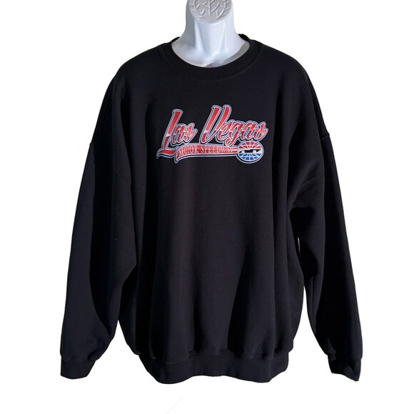 LAS VEGAS MOTOR SPEEDWAY Logn Sleeve Pull-Over Sweatshirt Black 3XL - Picture 1 of 5